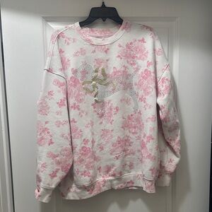 PINK Victoria's Secret LoveShackFancy Crew Neck Sweater L/XL